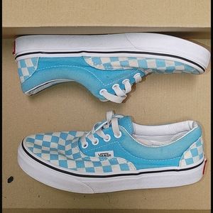 Vans Kids Sneakers in Blue and White Checkered Pattern
